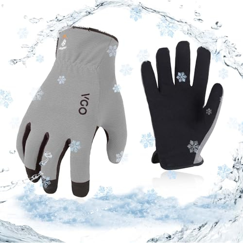 Vgo... 1paire 5℃/41°F gants de travail d'hiver, gants de sécurité par temps froid, gants de stockage de froid ou de congélation(AL8736FL)
