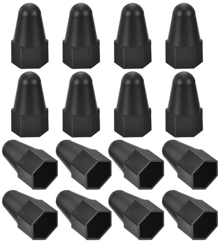 QUARKZMAN 150 st sexkantsmutterskydd, M14 x 22 x 45 svart plast övre kupolmutter skydd sexkantsmutter för sexkantiga skruvar, bultar