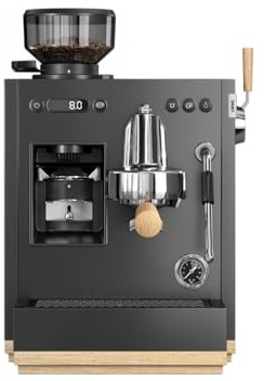 Loewe aura.pure, machine à expresso, porte-filtre avec mousseur à lait, broyeur, pression d'extraction de 15 bars