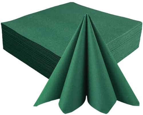 Dinntty 50 Stück Servietten, Servietten, Servietten Leinengefühl, Einwegservietten Für Party, Weihnachten, Hochzeit, Geburtstag, 40 X 40 cm