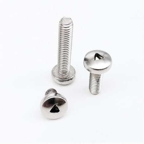 10 pz M2 M3 M4 A2-70 in Acciaio Inox 304 Triangolo Presa Intaglio Rotondo Pan Piatto Svasato Testa di Sicurezza Antifurto Vite Bullone(Countersunk Head,M2x5mm)