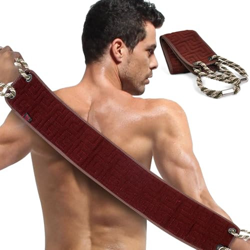 AYBUY Spazzola Bagno Schiena, Scrubber per la Schiena, Lavaschiena Esfoliante per Massaggi da Bagno, Scrubber Schiena Doccia a Doppia Faccia per Esfoliazione, Pulito(Marrone)