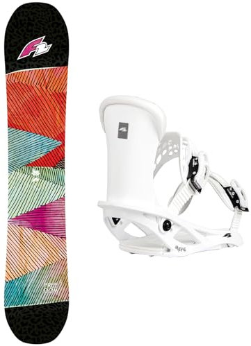 F2 Set Damen Snowboard Freedom 143cm mit Bindung Pipe Girl M