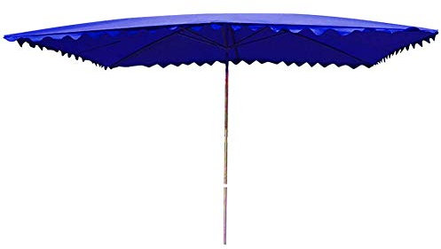 WDWDW Parasol de marché rectangulaire de 2,9 m, Parasol inclinable à 8 Baleines avec mécanisme d'inclinaison, Anti-UV, pour Plage/Piscine/terrasse/abri extérieur