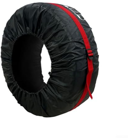 Housse de pneu de secours étanche à la poussière et à l'eau, boucle réglable, poignée pour un transport facile, et pochette de rangement pour clé (210D-S)