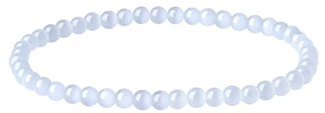 XIANNVXI Selenit Armband Damen Perlenarmband Perlen 4mm Heilsteine Armband Selenit Stein Armbänder Yoga Mini Edelsteinarmband Geschenke für Frauen