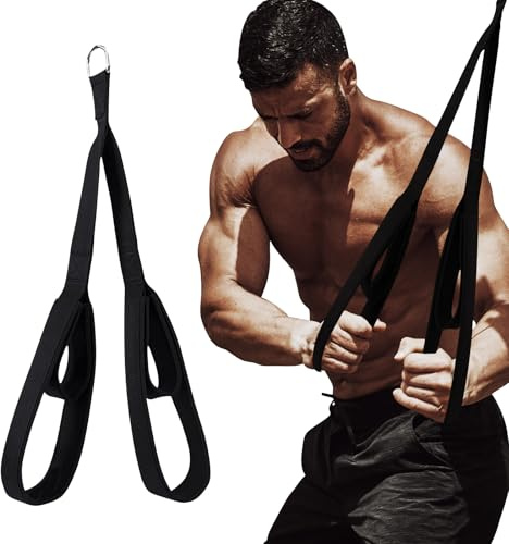 Trizeps Trainingsgerät,Trizepsseil Lang Kabelzug Seil Trizepsseil Lang Zwei Größen in Einer Rizeps-Pull-Down-Seil für Push-Downs, Crunches, Facepullsfür die Verwendung Zu Hause Oder Im Fitnessstudio