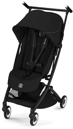 CYBEX Gold Reisebuggy LIBELLE, ab 6 Monaten-ca. 4 Jahre, Magic Black | Von ca. 6 Monaten bis ca. 4 Jahre, Ultraleicht, Einhand-Gurtsystem, Handgepäcktaugliche Größe, Kompatibel mit Babyschalen