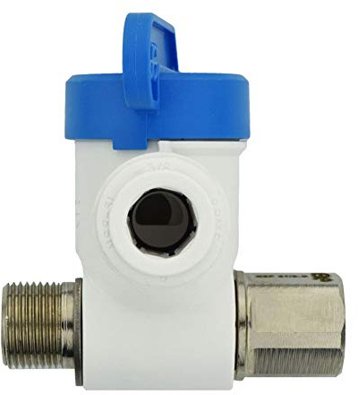 John Guest Speedfit 3/8 x 3/8 x 3/8 Inch Angle Stop Adapter Valve, Push to Connect Plastic Plumbing Fitting, ASVPP2LF