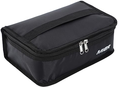 MIER Small Lunch Bag for Kids & Adults Compact Insulated Lunch Box Portable Thermal Mini Cooler for Work School Travel, Black