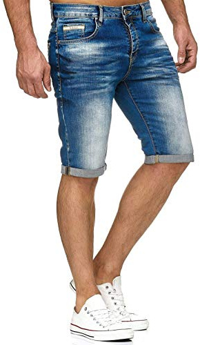 RED BRIDGE Pantaloncini a Jeans da Uomo Bermuda Estivi Casual Denim Cotone