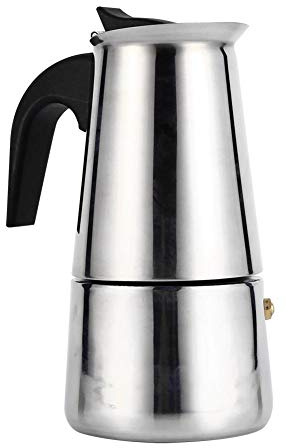 Acogedor Kaffeemaschine/Espressomaschine Kaffeemaschine - Espresso-Kocher/italienische Moka-Kaffeekanne - Edelstahlkaffee-Dauerfilter und hitzebeständiger Griff (100/200/300 / 450ml) (200ml)