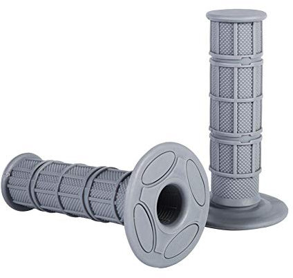 Manopole moto, Manopole per manubrio 1Paio 7/8 22mm per moto impugnature antiscivolo e comode per Pit Dirt Bike(Grigio)