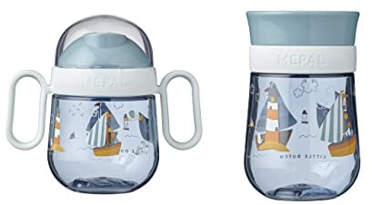 Mepal | Mio Set – 360° | Baby Trinklernbecher ab 6 Monate | auslaufsicher | Spülmaschinengeeignet & BPA frei | Sailors Bay