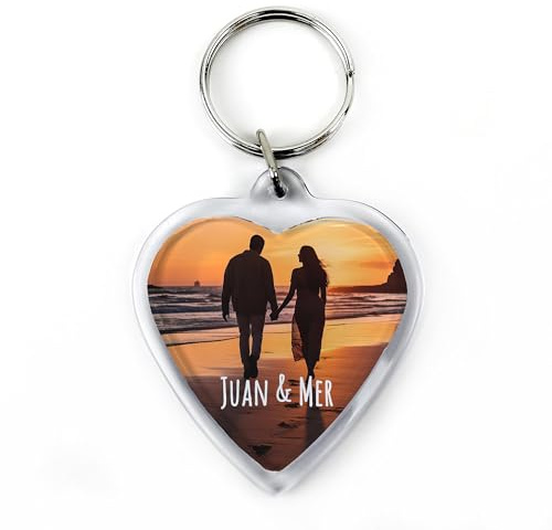 Llavero Personalizado Foto y Texto. Llaveros Originales. Llaveros para Parejas. Llavero San Valentin Personalizado. Regalos Originales Mujer. Regalo Dia de la Madre. Porta Chaves. Dia dos Namorados