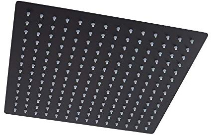 MILANO 300mm Square Rainfall Shower Head Black