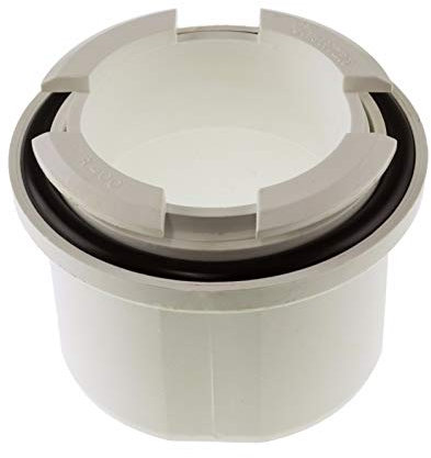 White Hunter R400 Uni-Fit Gutter Outlet Universal Spigot for Round or Square Downpipe