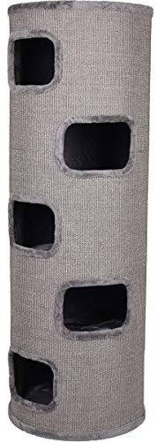kratztonne für Katzen – Flamingo Enes XL – 120 cm – Ø 50 cm – Sisal & Plüsch – 4 Etagen