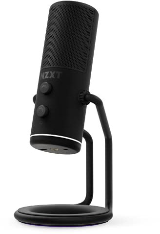 NZXT Capsule – AP-WUMIC-B1 – USB Streaming Mikrofon – Hohe Audioqualität – Unidirektionale Nierencharakteristik – Hochauflösende Sprachaufnahme - Plug & Play – Schwarz