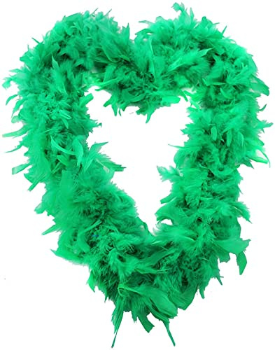 Grüne Federboa-Accessoires, 180 cm lang, 65 g, Federboa, Junggesellinnenabschied, Kostüm, Zubehör