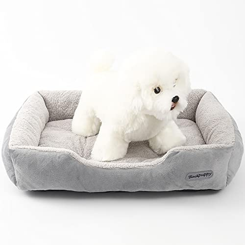 Nyescasa Hundebett Katzenbett Katzenkissen Hundekissen Hundesofa Katzensofa Hundematte Hundecouch Hundekorb Haustierbett für Mittelgroße Hunde Katzen Weich Waschbar Orthopädische Grau M(53 * 42 * 11)