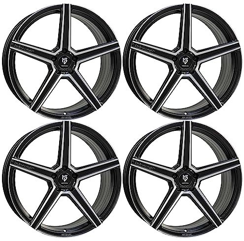 4x MB Design Felgen KV1S 9.5Jx20 ET45 5x112 Mattschwarz poliert kompatibel mit Mercedes-Benz GLA GLB CLA E