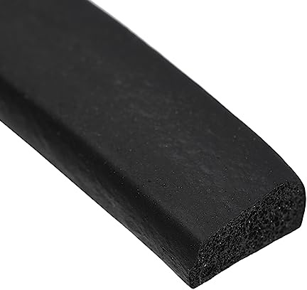 sourcing map EPDM Foam Rubber Seal Strip, Weather Stripping for Door and Window, Sliding Door, Sound Proof Soundproofing Door Seal, 0.39 Wide x 157.4 Long x 0.19 Thick, Black