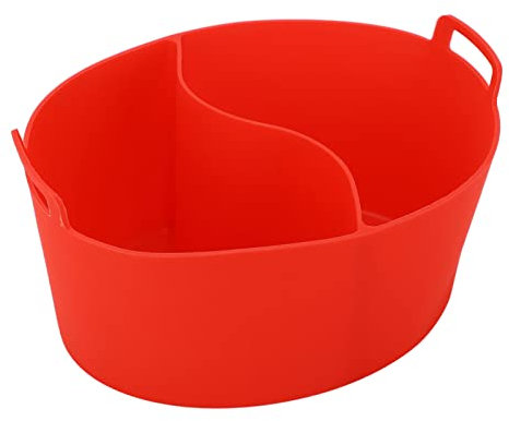 Séparateur de Mijoteuse, Résistant à la Chaleur pour Lave-vaisselle, Anti-fuite, Doublure de Mijoteuse, Améliore l'efficacité en Silicone de qualité Alimentaire pour la cuisine. (Rouge)
