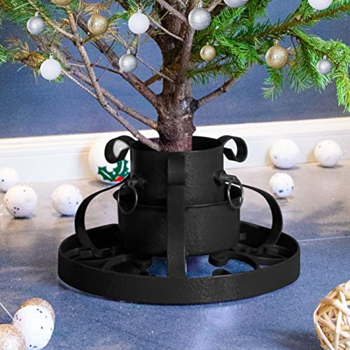 BaraSh Christbaumständer Schwarz 29x29x15,5 cm Weihnachtsbaum StäNder Tannenbaum Korb