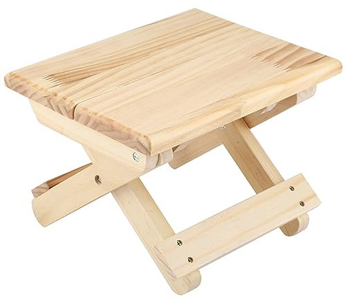 NDNCZDHC Sgabello Pieghevole in Legno, Sgabello da Doccia Portatile per Doccia Interna, Sedile per Doccia Pieghevole in bambù, 11x7,5x12,4 Pollici, Cuscinetto 75 kg