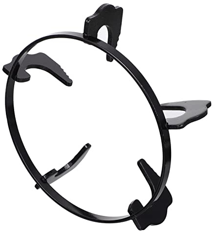 Soporte para Cocina de Gas Redondo Reforzado Negro de Hierro | Rejilla Antideslizante para Ollas, Superficie Lisa sin Rebabas, Resistente al Óxido, Uso Doméstico