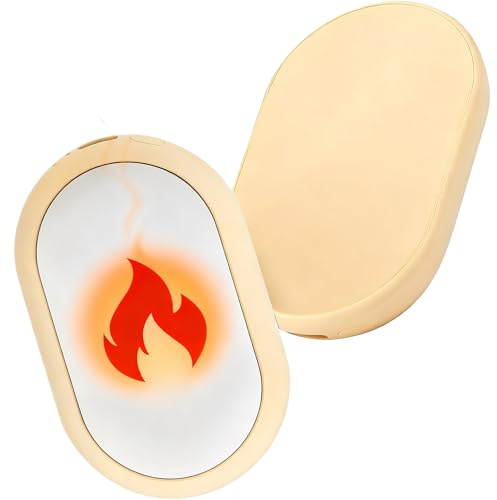 SHGUMITE Magnetischer Wiederaufladbarer Handwärmer, Elektrischer Handwärmer, Mini-Taschenhandwärmer, Lange Akkulaufzeit, Flammenmuster Bringt Ihnen mehr Wärme
