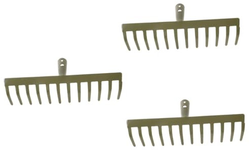 Artibetter 3pezzi Rastrello Da Giardino Heavy Duty Con Denti Strumento Maneggevole Per Rimuovere Foglie e Erbacce Per Giardinaggio Domestico e Professionale