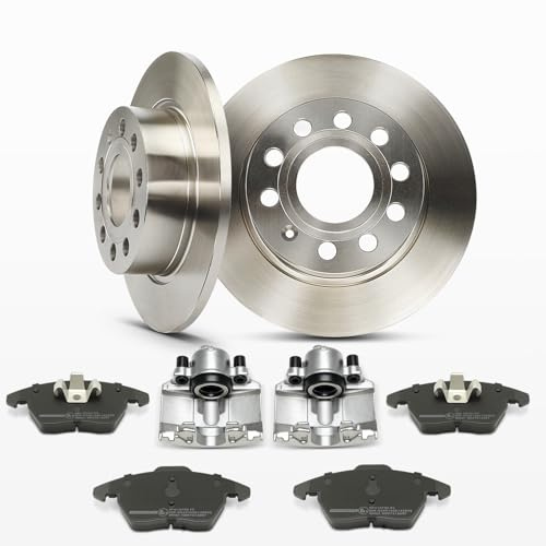 Frankberg 2x Bremssattel + 2x Bremsscheiben + 4x Bremsbeläge Vorderachse Kompatibel mit A1 8X1 8XK A3 8P1 TT 8J3 Golf Plus 521 5M1 P.a.s.s.a.t 362 T.o.u.r.a.n 1T1 1T2 Replace# 1K0615123E