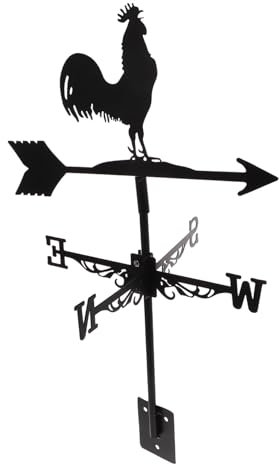 UPKOCH Wetterfahne Fürs Dach Hahnenlampe Windspiele Hühnerstall Windfahnen Für Draußen Windfahne Schiffswindmühlen Windrad Scheunendachdekor Wetterfahnen Solar