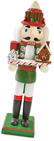 Portable Wood Nutcrackers Soldier Wood Soldier Nutcrackers Figurine Unique Christmas Holiday Display Accessory
