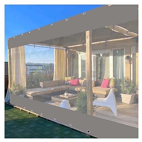 Copertura trasparente impermeabile in PVC antistrappo per uso esterno, perfetta per balconi, terrazze e davanzali (3x)