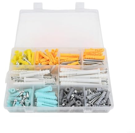 300Pcs Wall Anchors and Self Tapping Screws Kit Suitable for Drywall with Multiple Lengths and Sizes for Diverse Mounting Projects