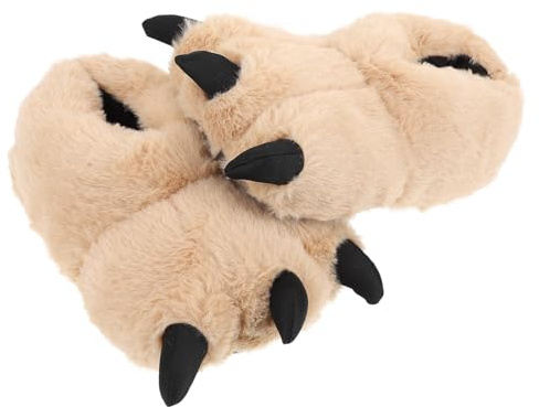 Toyvian Pantuflas Cálidas de Invierno Cómodas Pantuflas de Felpa Forma de Garra de Dibujos Animados para Uso Casa