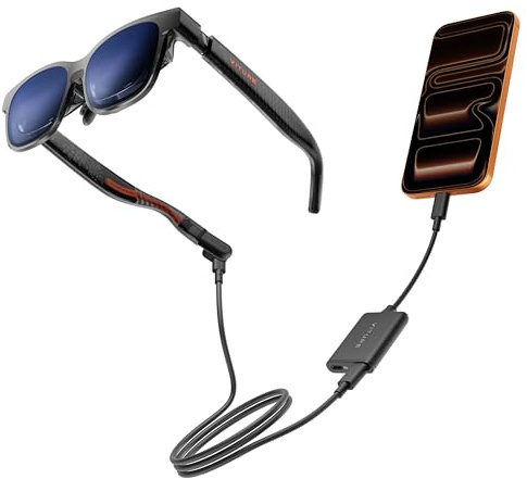 VITURE Luma Gafas XR & USB-C XR Adapter Pro Bundle para iPhone 17/16/15, Multi-Pantalla, Vídeo Espacial & VR, 3D Inmersivo con 1 Clic, 3Dof Mejorado, Juega/Trabaja Mientras Cargas