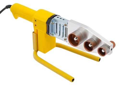 Fyssnn Soldadora de tubos | Soldadora automática para tubos de PE, PP, PPR | Soldadora de plástico profesional con 6 boquillas y maletín de aluminio | Para bricolaje, construcción, taller