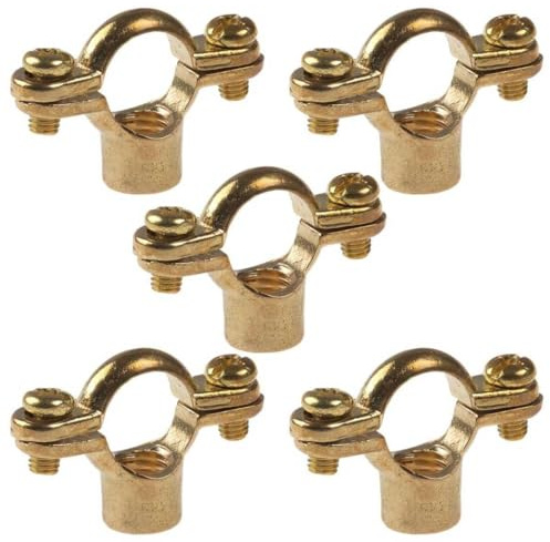 5 x 22mm Single Munsen Rings Clips Brass Pipe Brackets M10 Thread