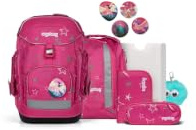 ergobag Schulranzen-Set Maxi Set Bundle SternzauBär - Pink | 7-teiliges Set mit ergonomischem Schulrucksack der Kollektion AW25/26, ideal für große Kinder ab der 1. Klasse Grundschule