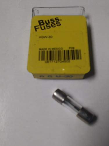 Bußmann AGW 30 Stück im Karton (5) 30 Amp 1/10,2 cm X 7/20,3 cm Glas Sicherungen