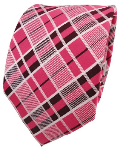 TigerTie Designer Krawatte in kariert gemustert - Krawattenbreite 8 cm