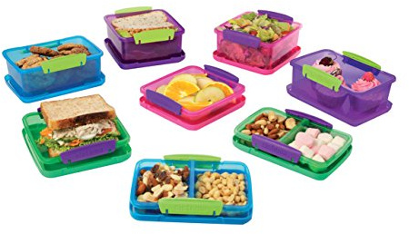 Sistema SI41826 Frischhalteboxen-Set Lunch, 8-teilig, Kunststoff, bunt, 20 x 20 x 10 cm