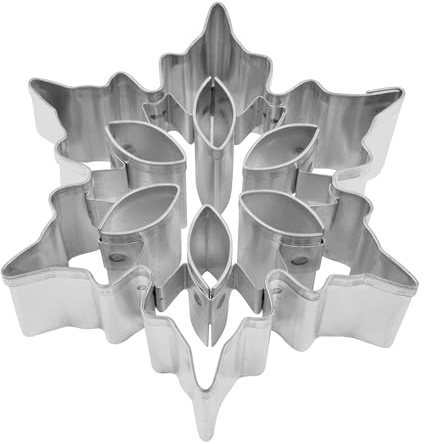 CybrTrayd Snowflake B Cookie Cutter with Cutouts, 3, Silver