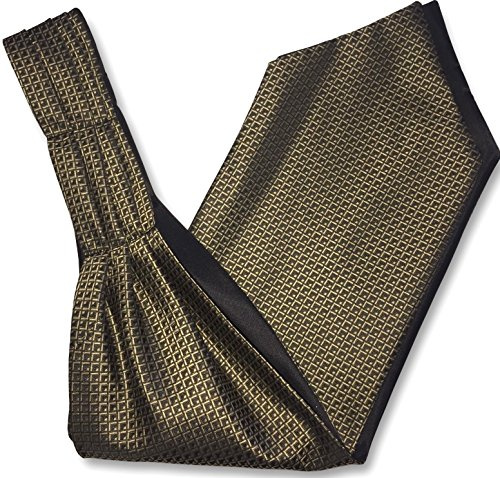 Ascot Herren Unterhemd Krawatte – Schwarz & Gold kariert