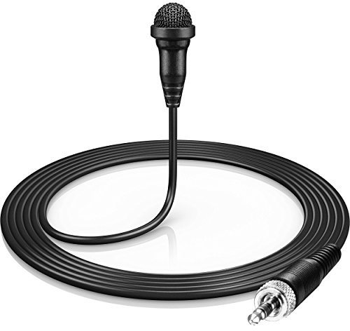 Sennheiser ME 2 Electret Omnidirectional Condenser Lavalier Microphone for Clear and Natural Sound in Broadcasting, Presentations and Video Production - Black (508935)