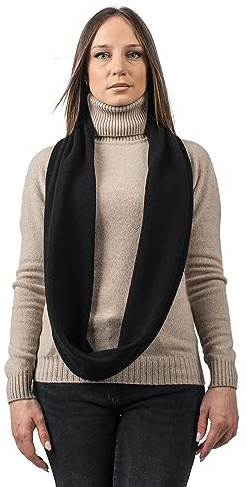 DALLE PIANE CASHMERE Sciarpa Chiusa Donna Cashmere Rigenerato - Nero